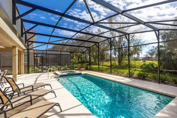 Modern South facing pool home resort amenities