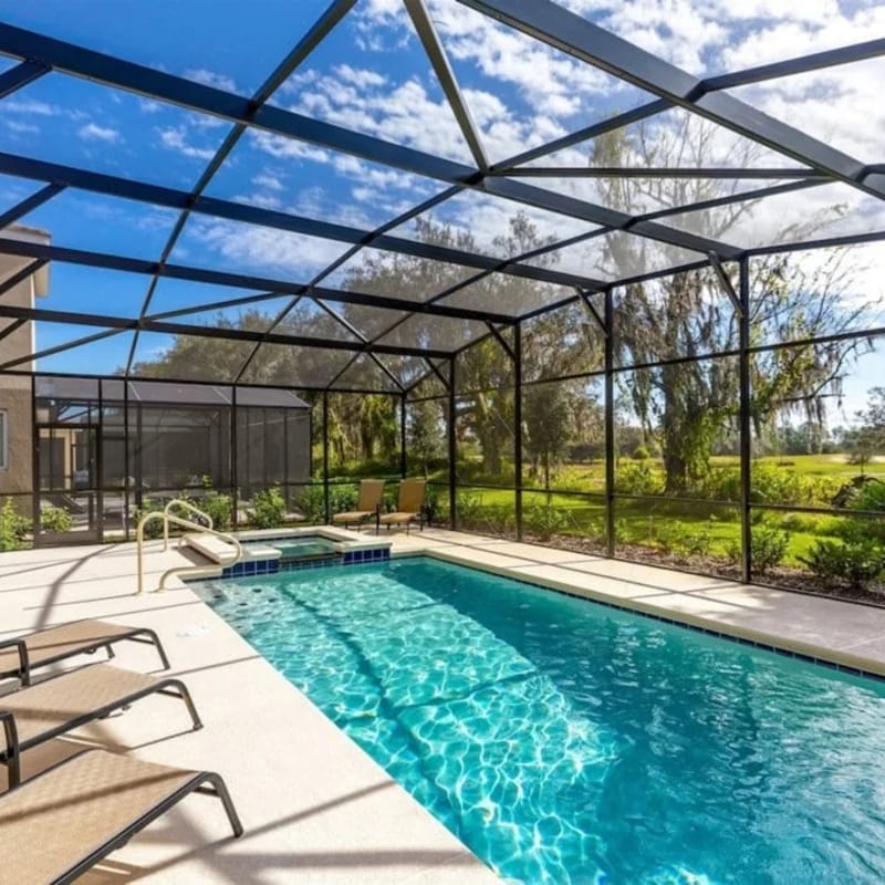 Modern South facing pool home resort amenities